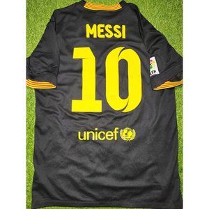 Messi Barcelona 2013 2014 Black Third Soccer Jersey Shirt M SKU# 532824-013
